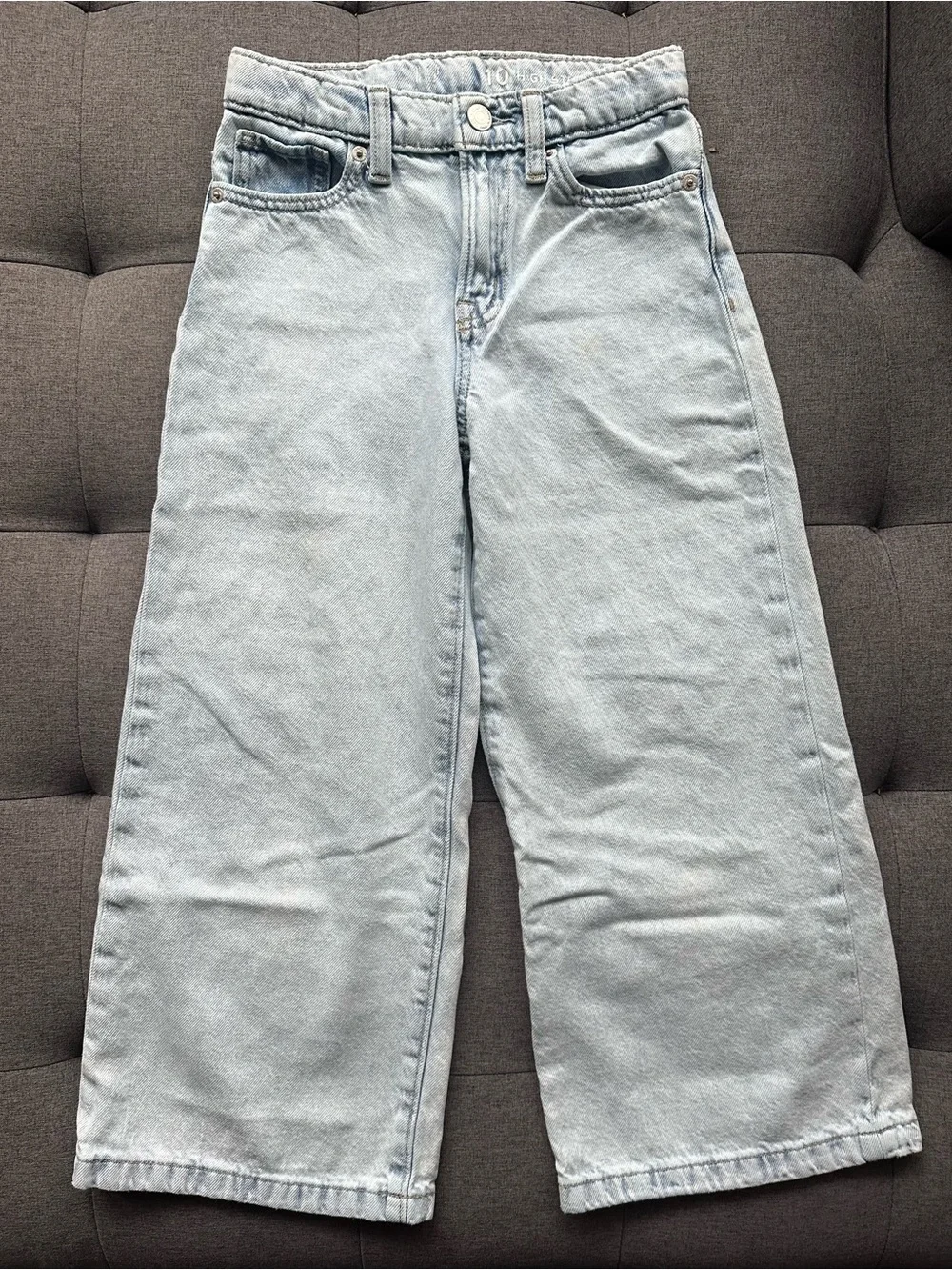 GAP/Girls High Stride Wide Leg Ankle Jeans- 10 Slim